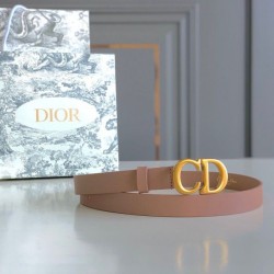 Cintura Dior Saddle 20MM Pelle di vitello Nude