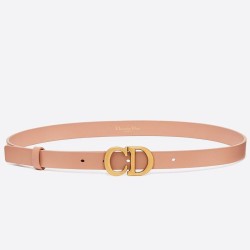 Cintura Dior Saddle 20MM Pelle di vitello Nude