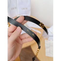 Cintura Dior Caro 15MM in pelle di vitello e catena Nera Cintura Dior Caro 15MM in pelle di vitello e catena Nera
