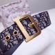 Replica Cintura Dior Diorquake 55MM Tela Obliqua Blu Replica Cintura Dior Diorquake 55MM Tela Obliqua Blu