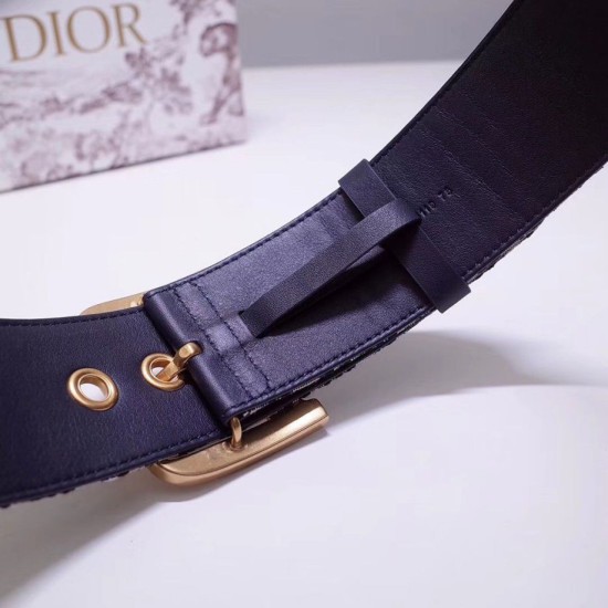 Replica Cintura Dior Diorquake 55MM Tela Obliqua Blu Replica Cintura Dior Diorquake 55MM Tela Obliqua Blu
