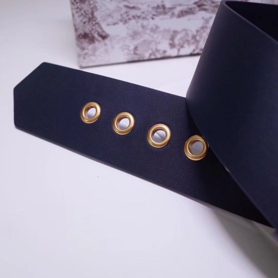 Replica Cintura Dior Diorquake 55MM Blu scuro Replica Cintura Dior Diorquake 55MM Blu scuro