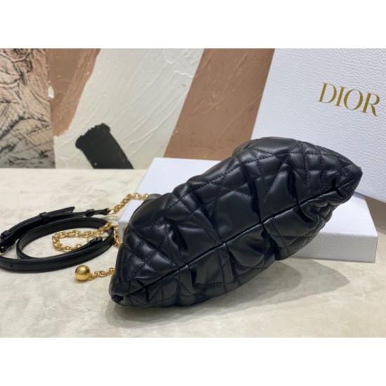 Replica Borsa Dior Ammi piccola/media Macrocannage Nera Replica Borsa Dior Ammi piccola/media Macrocannage Nera