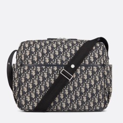 Borsa fasciatoio Dior Dior Oblique Canvas Blu