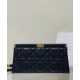 Replica Pochette Christian Dior Caro Colle Noire con borsa a catena Replica Pochette Christian Dior Caro Colle Noire con borsa a catena