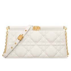 Pochette Christian Dior Caro Colle Noire con borsa a catena
