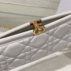 Pochette Christian Dior Caro Colle Noire con borsa a catena