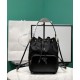 Replica Borsa Prada Re-Nylon e pelle spazzolata 1BH038 Nera