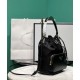Replica Borsa Prada Re-Nylon e pelle spazzolata 1BH038 Nera