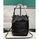 Replica Borsa Prada Re-Nylon e pelle spazzolata 1BH038 Nera