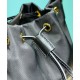 Replica Borsa Prada Re-Nylon e pelle spazzolata 1BH038 Nera