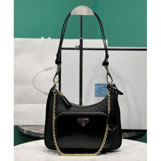 Replica Prada Minibag In Re-Nylon E Pelle Spazzolata 1BC198 Nera Replica Prada Minibag In Re-Nylon E Pelle Spazzolata 1BC198 Nera