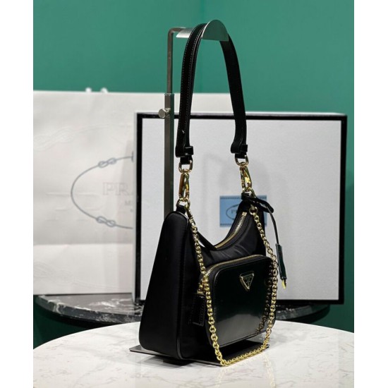 Replica Prada Minibag In Re-Nylon E Pelle Spazzolata 1BC198 Nera Replica Prada Minibag In Re-Nylon E Pelle Spazzolata 1BC198 Nera