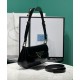 Replica Borsa a tracolla Prada in pelle spazzolata 1BD345 Nera Replica Borsa a tracolla Prada in pelle spazzolata 1BD345 Nera