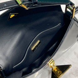 Borsa a tracolla Prada in pelle spazzolata 1BD345 Nera
