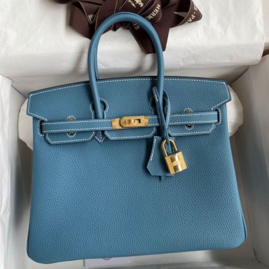 Replica Borsa Hermes Birkin 25 Retourne Blu Jean Clemence Replica Borsa Hermes Birkin 25 Retourne Blu Jean Clemence