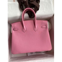 Borsa Hermes Birkin 25 Retourne Rosa Clemence Borsa Hermes Birkin 25 Retourne Rosa Clemence