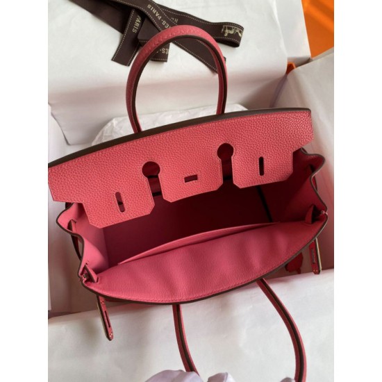 Replica Hermes Birkin 25 Retourne Borsa fatta a mano Rossetto rosa Clemence Replica Hermes Birkin 25 Retourne Borsa fatta a mano Rossetto rosa Clemence