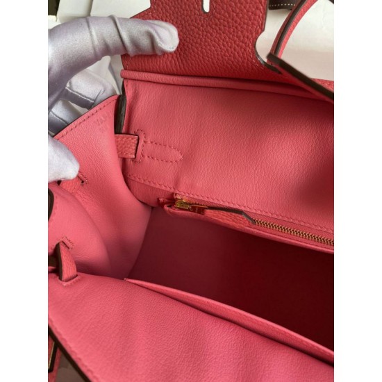 Replica Hermes Birkin 25 Retourne Borsa fatta a mano Rossetto rosa Clemence Replica Hermes Birkin 25 Retourne Borsa fatta a mano Rossetto rosa Clemence