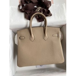 Borsa Hermes Birkin 25 Retourne Tortora Clemence Grigio Borsa Hermes Birkin 25 Retourne Tortora Clemence Grigio
