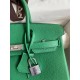 Replica Borsa Hermes Birkin 25 Retourne Clemence grigio perla Replica Borsa Hermes Birkin 25 Retourne Clemence grigio perla