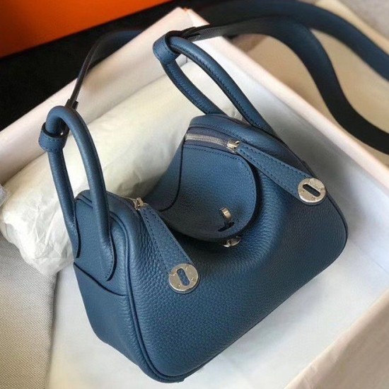Replica Borsa Hermes Lindy Mini Agata Blu Clemence Replica Borsa Hermes Lindy Mini Agata Blu Clemence