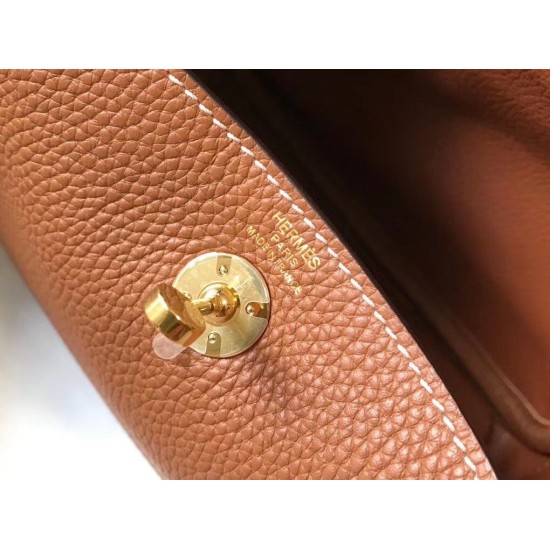 Replica Borsa Hermes Lindy Mini Clemence in pelle di vitello dorata Replica Borsa Hermes Lindy Mini Clemence in pelle di vitello dorata