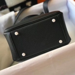 Borsa Hermes Lindy Mini Pelle di vitello Clemence nera