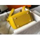 Replica Borsa Hermes Lindy Mini Clemence in pelle di vitello gialla Replica Borsa Hermes Lindy Mini Clemence in pelle di vitello gialla