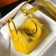 Replica Borsa Hermes Lindy Mini Clemence in pelle di vitello gialla Replica Borsa Hermes Lindy Mini Clemence in pelle di vitello gialla