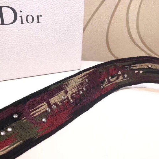 Replica Cinturino Dior Canvas di ispirazione bohémien rosso Replica Cinturino Dior Canvas di ispirazione bohémien rosso