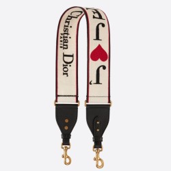 Tracolla Christian Dior con motivo Je t'aime multicolore