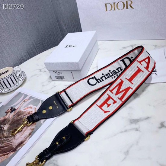 Replica Tracolla Christian Dior con motivo Je t'aime multicolore Replica Tracolla Christian Dior con motivo Je t'aime multicolore