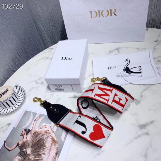 Replica Tracolla Christian Dior con motivo Je t'aime multicolore Replica Tracolla Christian Dior con motivo Je t'aime multicolore