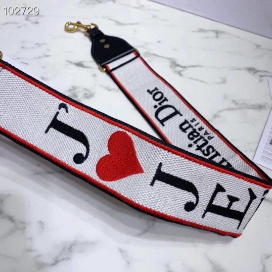 Replica Tracolla Christian Dior con motivo Je t'aime multicolore Replica Tracolla Christian Dior con motivo Je t'aime multicolore