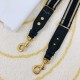 Replica Tracolla regolabile con ricamo Dior Nera Replica Tracolla regolabile con ricamo Dior Nera