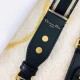 Replica Tracolla regolabile con ricamo Dior Nera Replica Tracolla regolabile con ricamo Dior Nera