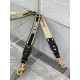 Replica Tracolla regolabile Dior con ricamo ad anello Tela Nera Replica Tracolla regolabile Dior con ricamo ad anello Tela Nera
