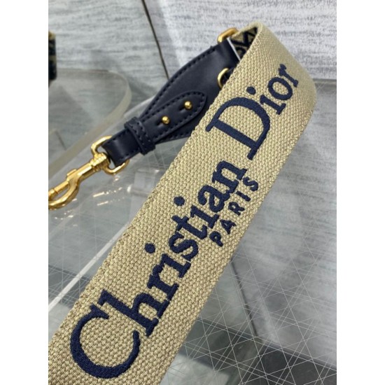 Replica Tracolla Dior con Anello Ricamo Obliquo Blu Replica Tracolla Dior con Anello Ricamo Obliquo Blu