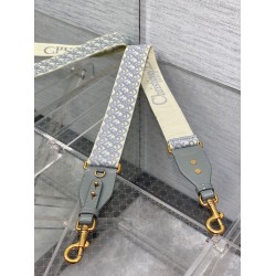 Tracolla Dior con Anello Ricamo Obliquo Grigio Tracolla Dior con Anello Ricamo Obliquo Grigio