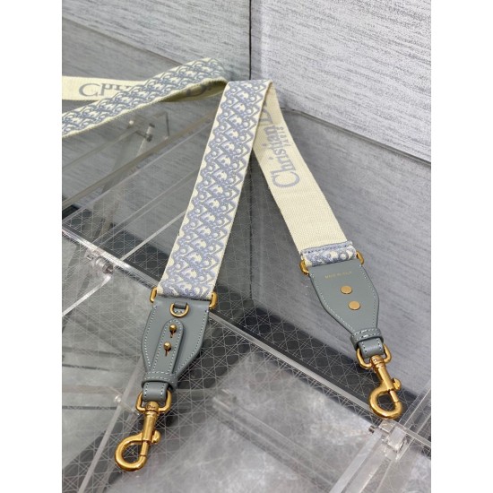Replica Tracolla Dior con Anello Ricamo Obliquo Grigio Replica Tracolla Dior con Anello Ricamo Obliquo Grigio