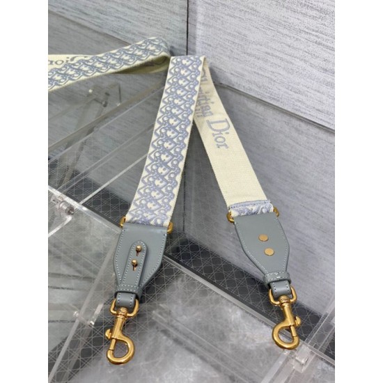 Replica Tracolla Dior con Anello Ricamo Obliquo Grigio Replica Tracolla Dior con Anello Ricamo Obliquo Grigio