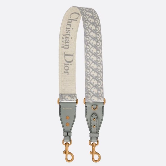Replica Tracolla Dior con Anello Ricamo Obliquo Grigio Replica Tracolla Dior con Anello Ricamo Obliquo Grigio