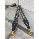 Replica Tracolla Dior Regolabile con Anello Ricamo Obliquo Blu Replica Tracolla Dior Regolabile con Anello Ricamo Obliquo Blu