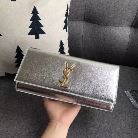 Replica Clutch YSL Saint Laurent Classic Argento Replica Clutch YSL Saint Laurent Classic Argento