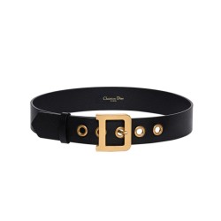 Cintura in pelle di vitello Diorquake Christian Dior da donna nera