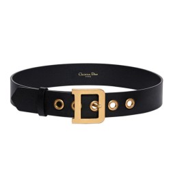 Cintura in pelle di vitello Diorquake Christian Dior da donna nera