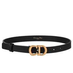 Cintura in pelle di vitello Saddle Christian Dior Nera