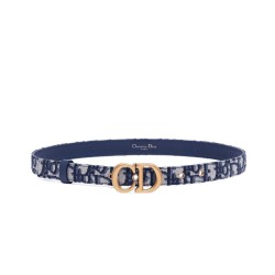 Cintura Christian Dior Saddle Dior Oblique blu scuro