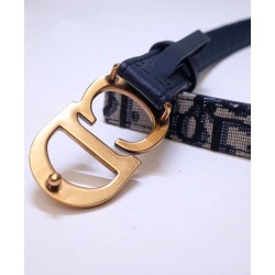 Cintura Christian Dior Saddle Dior Oblique blu scuro